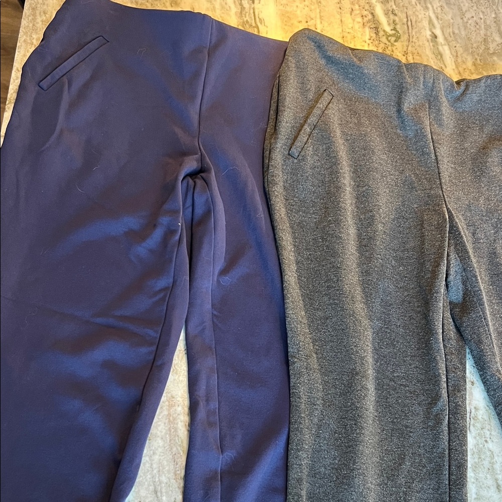 Chico's Blue and Gray Trousers size 1 (2 pairs)